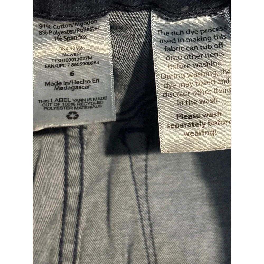 Time and Tru Womens High Rise Skinny Jeans Medium Wash Blue Size 6